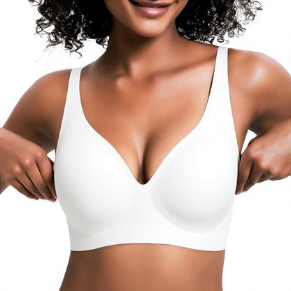 V-Neck Jelly Seamless Push-Up Bra