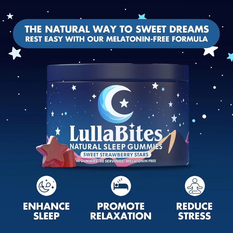 Natural Sleep Gummies - Sweet Strawberry Stars