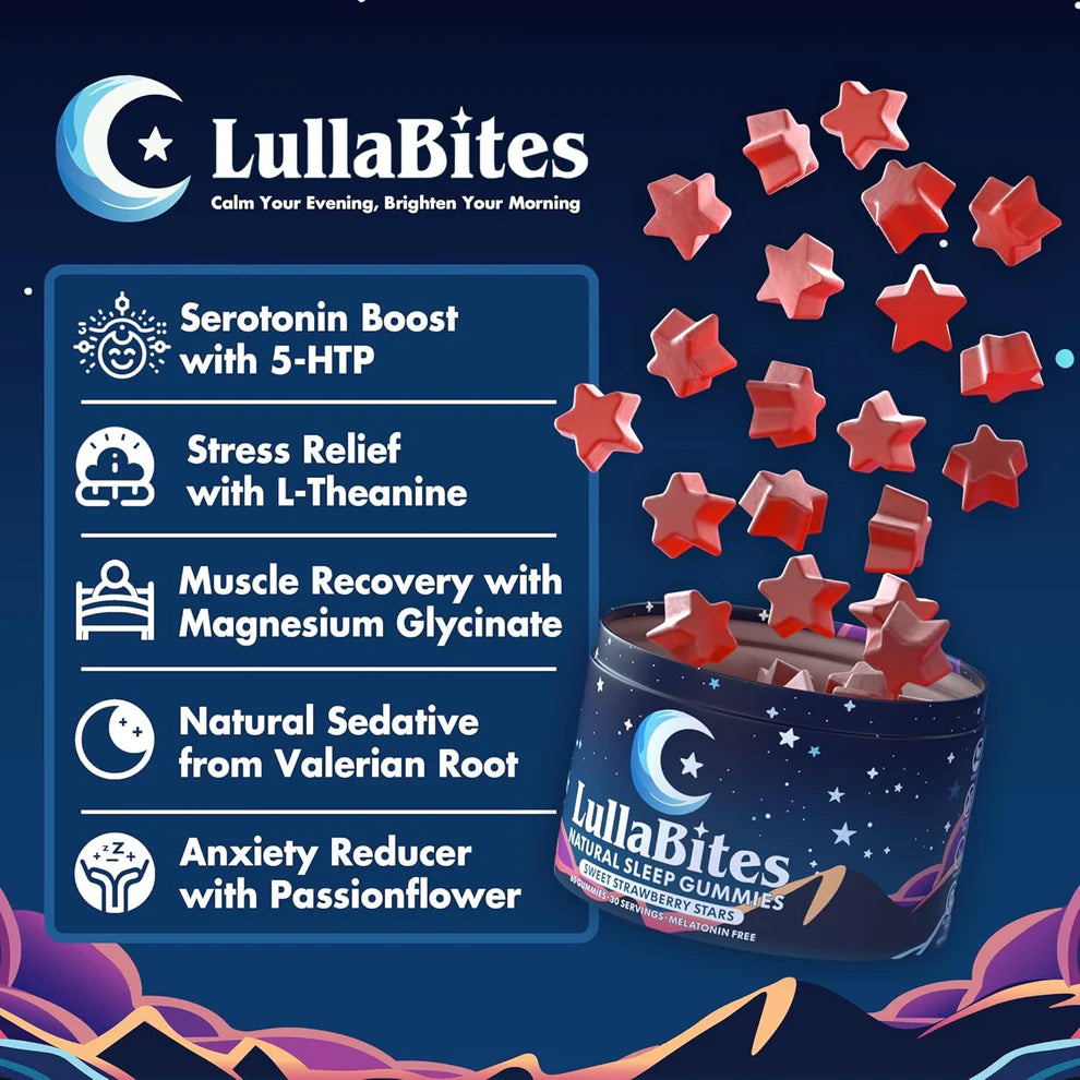 Natural Sleep Gummies - Sweet Strawberry Stars