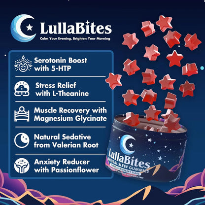 Natural Sleep Gummies - Sweet Strawberry Stars